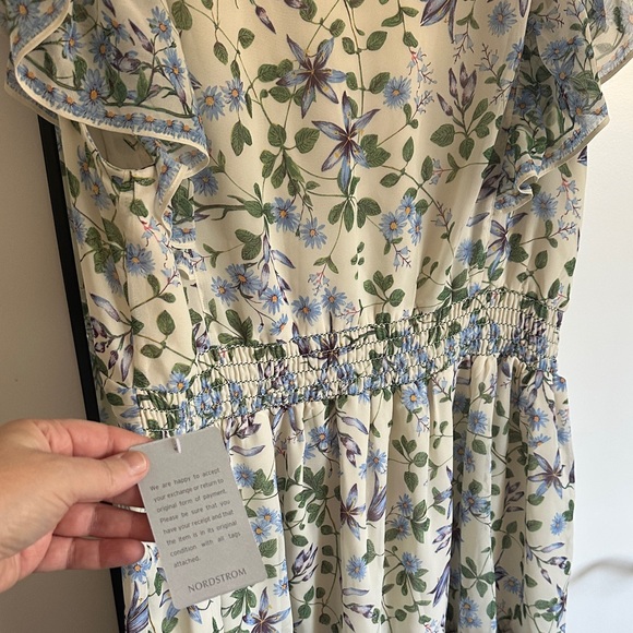 Max Studio Floral Dress with Blue and Green Accents - Picture 5 of 5